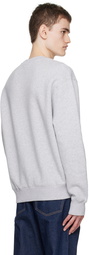 Maison Kitsuné Gray Flowers Sweatshirt