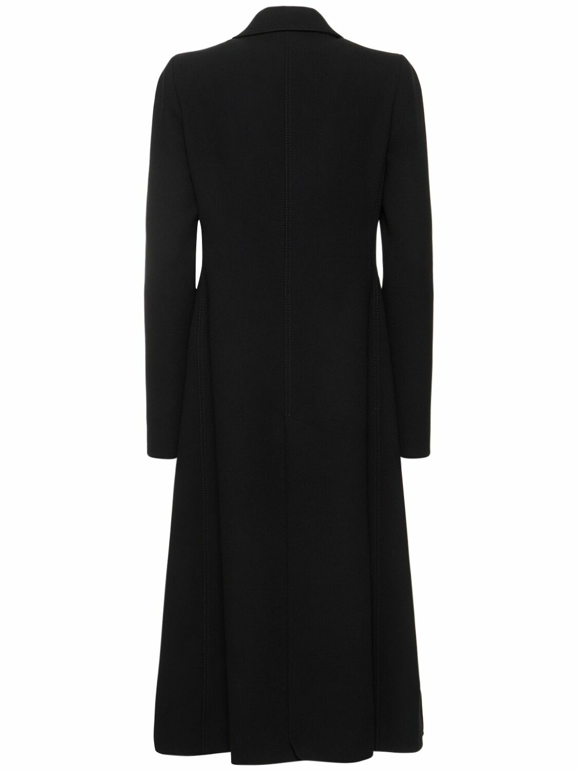 GIAMBATTISTA VALLI - Wool Crepe Double Breast Long Coat Giambattista Valli