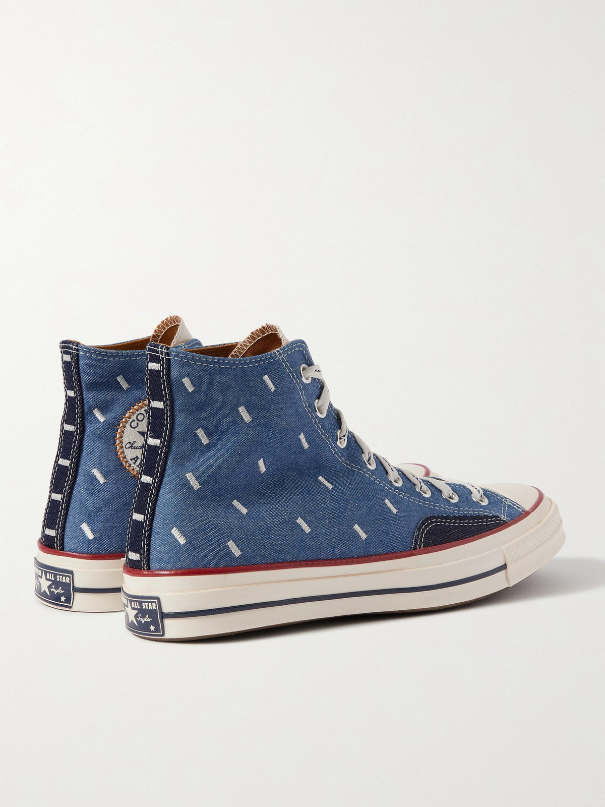 CONVERSE - Chuck 70 Indigo Boro Embroidered Denim and Canvas High