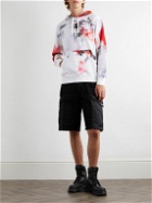 Alexander McQueen - Logo-Embroidered Printed Cotton-Jersey Hoodie - White