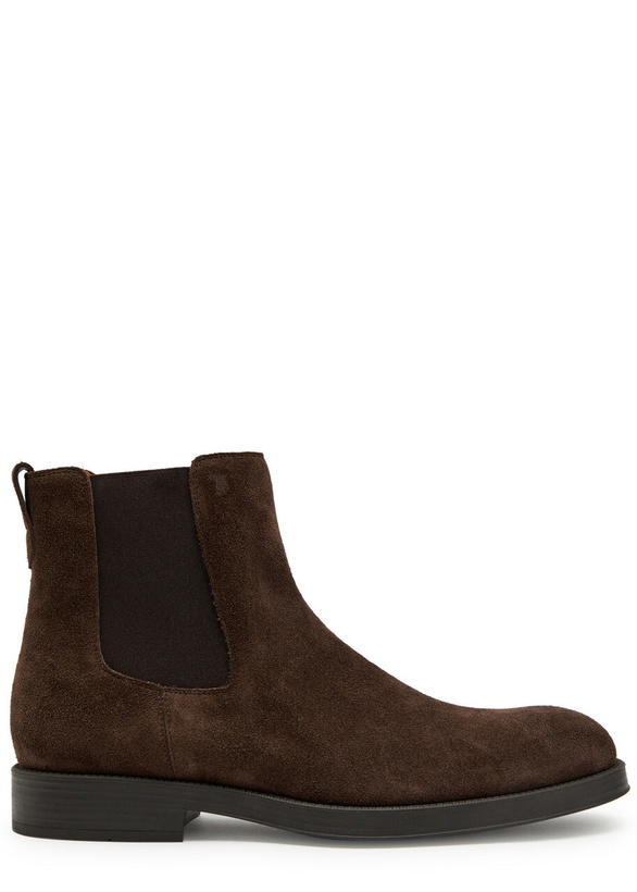 Photo: Tods Suede Chelsea Boots Brown