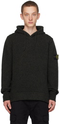 Stone Island Khaki & Black Patch Hoodie