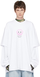 VETEMENTS White Lucky Pig Long Sleeve T-Shirt