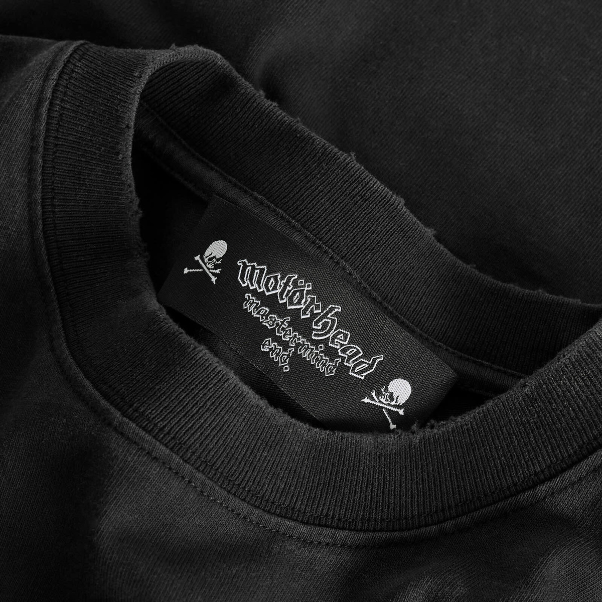 END. Men's x MASTERMIND WORLD x Motorhead Biker Badge T-Shirt in Black