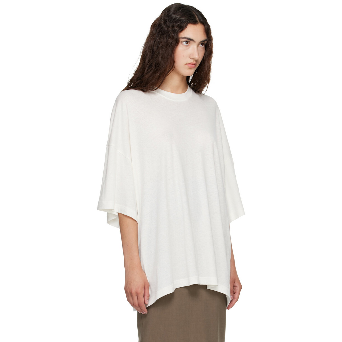 R2W Off-White Kent Cotton Cash Half Sleeve T-shirt