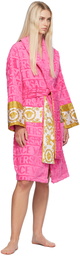 Versace Underwear Pink 'I Heart Baroque' Robe