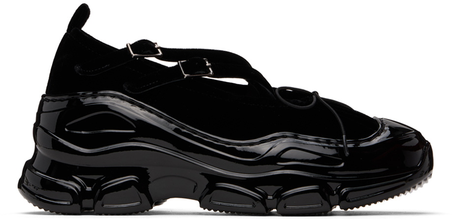 Simone Rocha Black Classic Criss Cross Tracker Ballerina Flats Simone Rocha