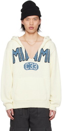 RICE NINE TEN Off-White Cut Off Hoodie