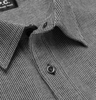 A.P.C. - Enrico Striped Cotton-Drill Overshirt - Men - Black