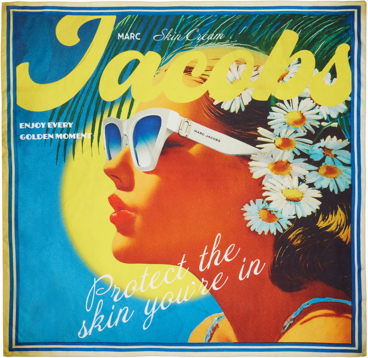 Marc Jacobs Multicolor Sun Poster Silk Scarf