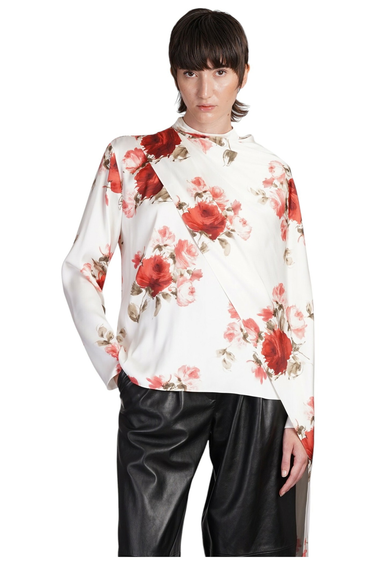 Magda Butrym Black Silk Blouse
