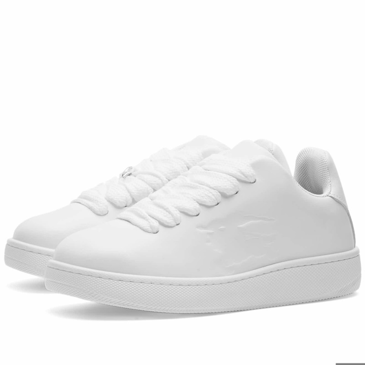 Photo: Burberry Men's EKD Embossed Sneakers in White