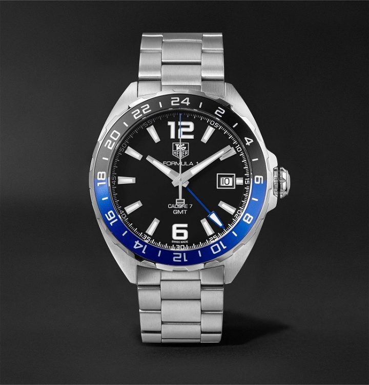 Photo: TAG Heuer - Formula 1 GMT Automatic 41mm Stainless Steel Watch - Black