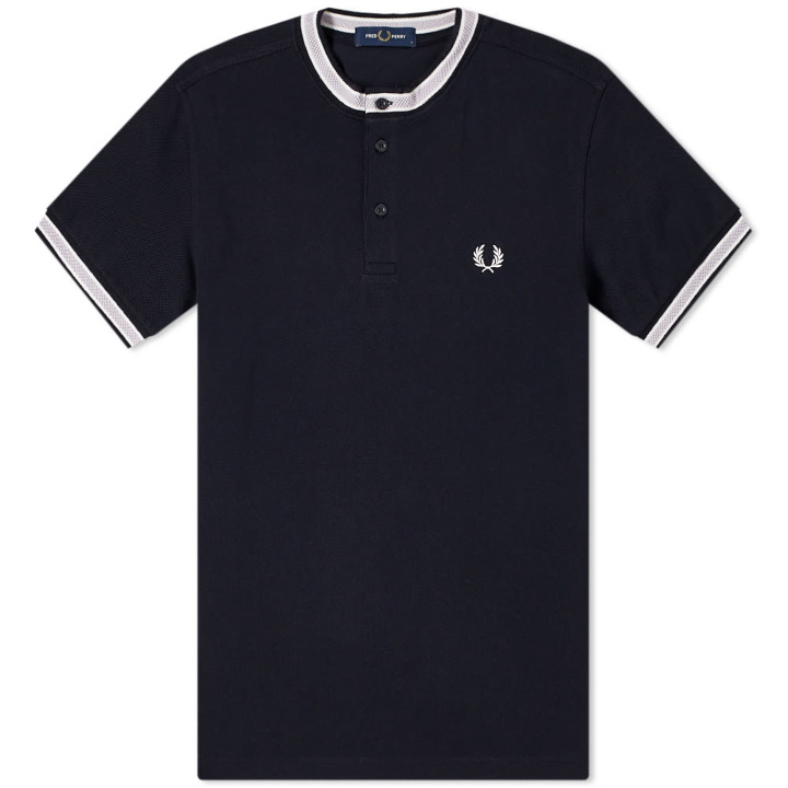 Photo: Fred Perry Authentic Textured Tipped Henley Polo