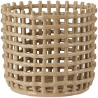ferm LIVING Tan Large Ceramic Basket