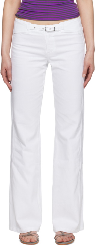 Photo: Gimaguas SSENSE Exclusive White Nicole Denim Trousers