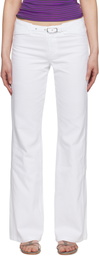 Gimaguas SSENSE Exclusive White Nicole Denim Trousers
