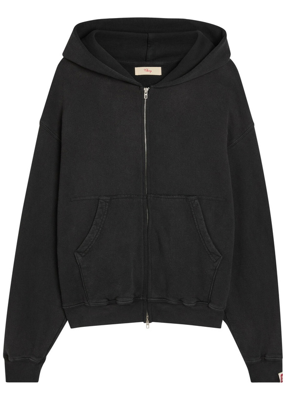 Photo: Cherry Los Angeles Zip-up Cotton Sweatshirt Black