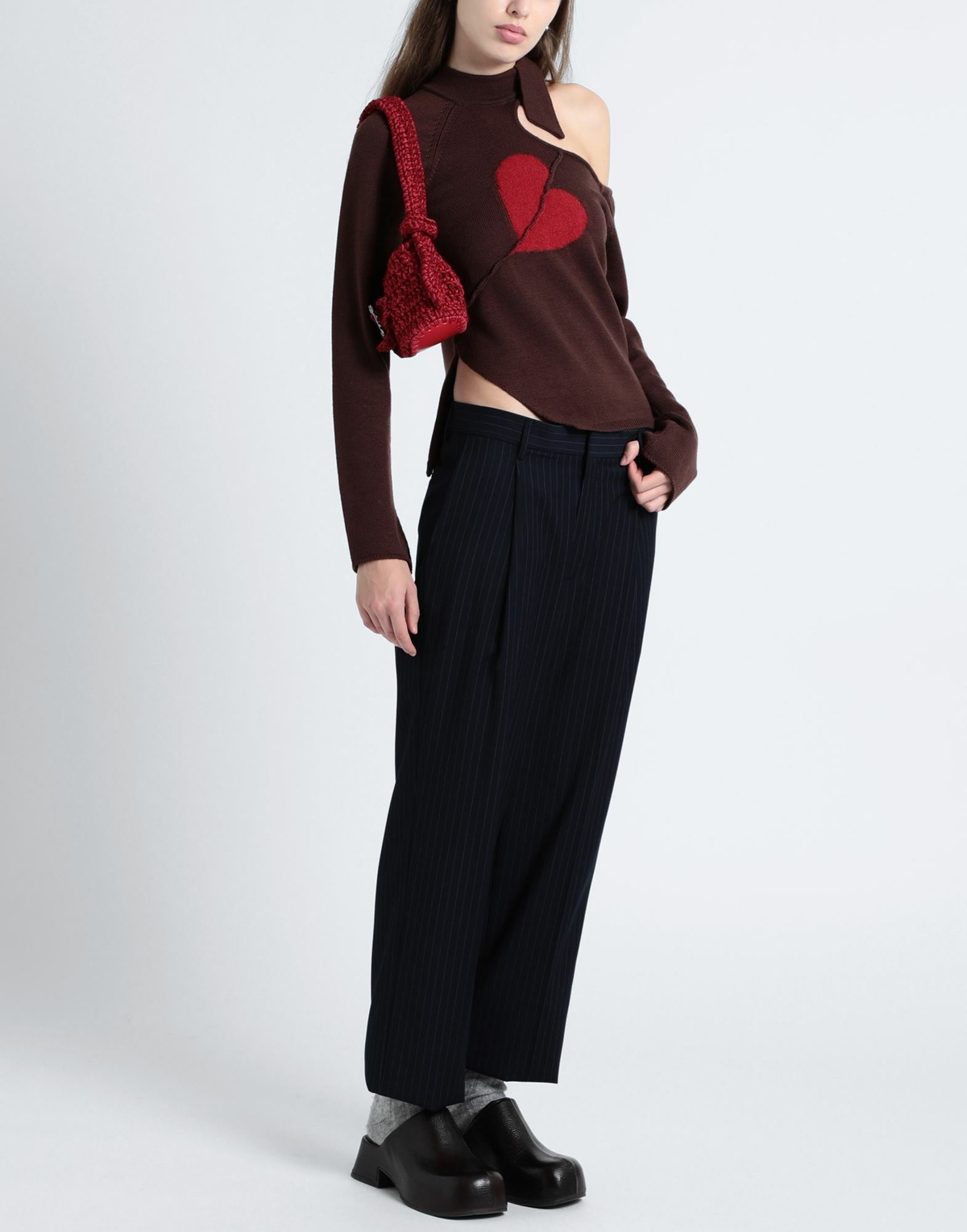 Marco Rambaldi Womens Sweater Chocolate in Brown