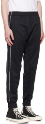 Maison Kitsuné Black Interlock Lounge Pants