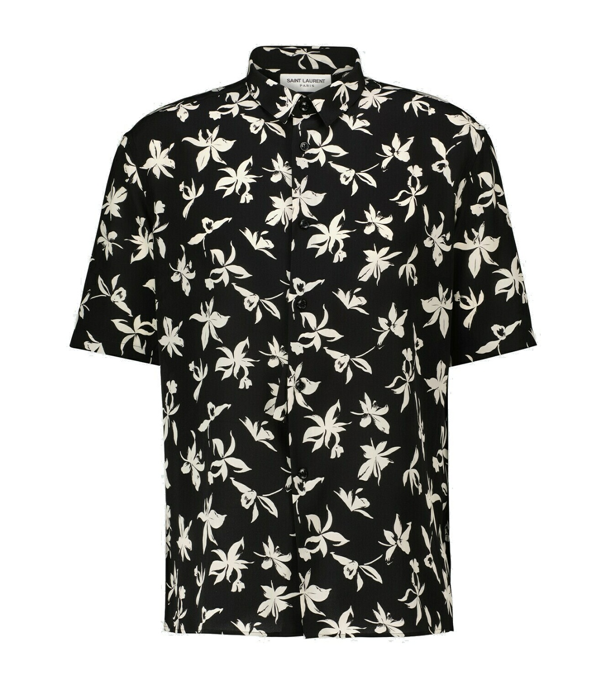 Photo: Saint Laurent Short-sleeved floral silk shirt