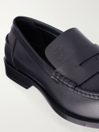 LOEWE - Bobine Anagram-Debossed Leather Loafers - Black