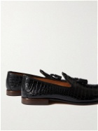 TOM FORD - Nicolas Croc-Effect Leather Tasselled Loafers - Black