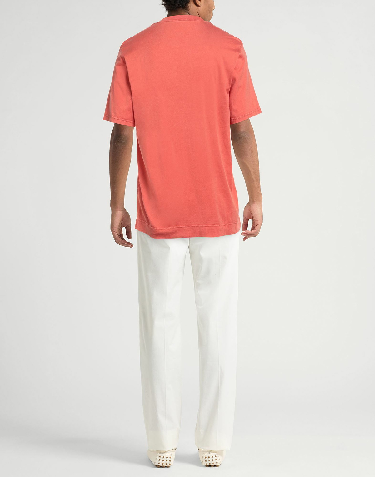 Fedeli Mens T-shirt in Salmon pink