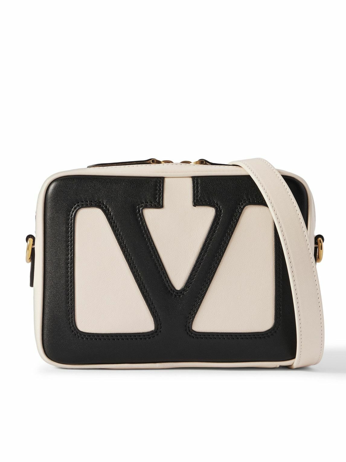 Valentino Garavani - Viva Superstar Two-Tone Leather Messenger Bag