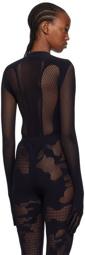 GCDS Black Seamless Bodysuit