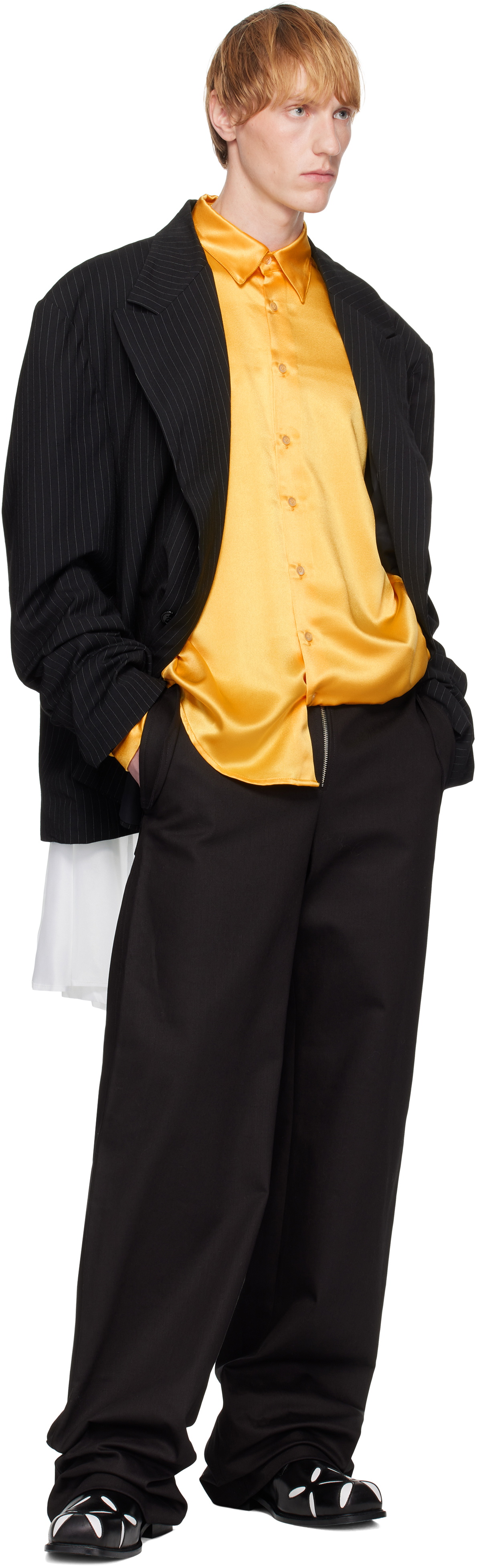 ANDREJ GRONAU Black Oversized Suit Blazer