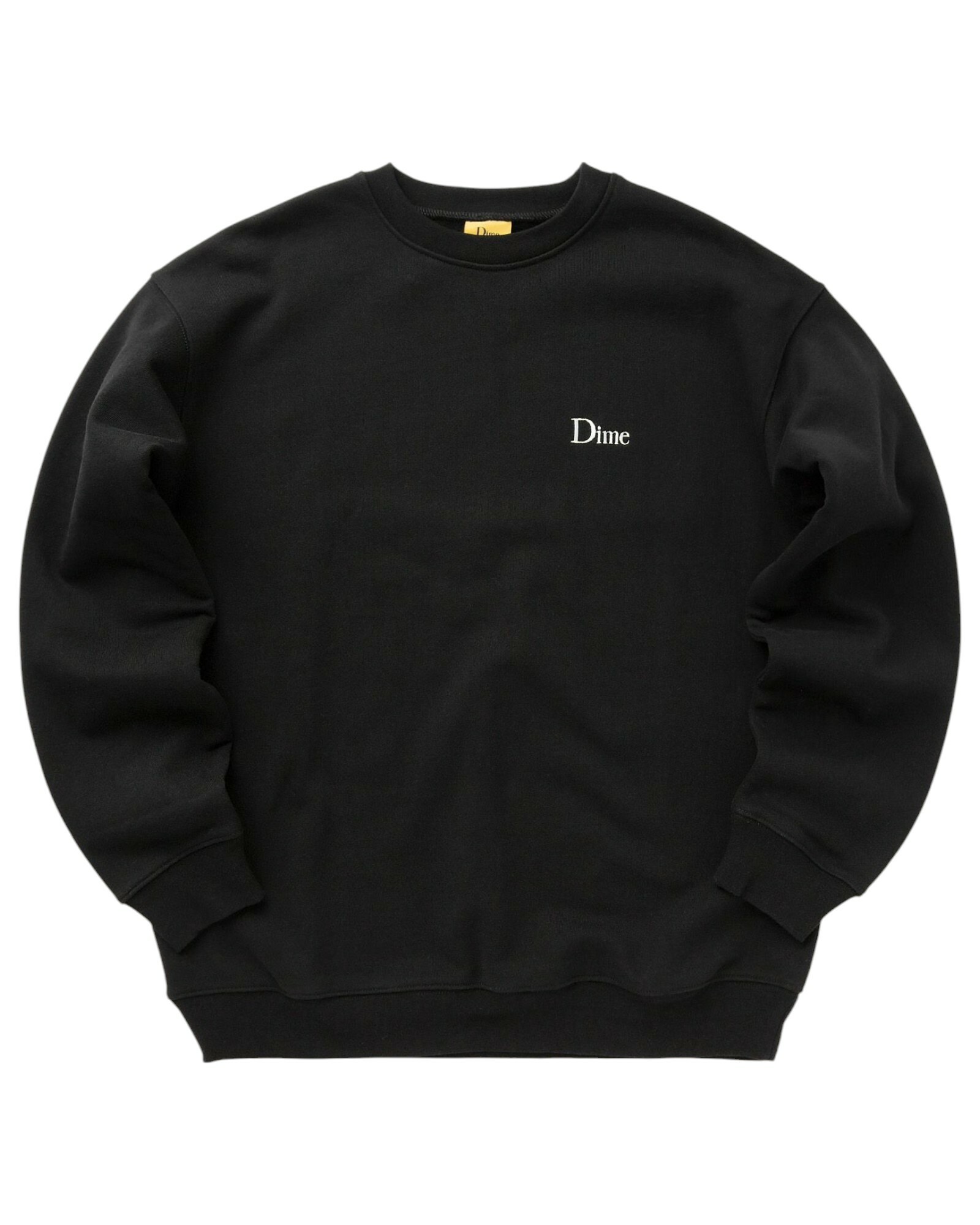 Dime MTL Classic Small Logo Crewneck Black Mens Sweatshirt