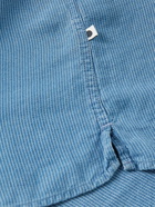 NN07 - Miyagi Camp-Collar Striped TENCEL Lyocell Shirt - Blue