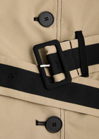 High Intercept Belted Panelled Cotton-blend Trench Coat Beige