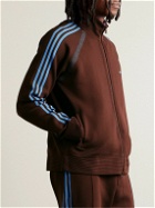 adidas Consortium - Wales Bonner Logo-Embroidered Striped Recycled Knitted Track Jacket - Brown