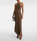 The Attico Halterneck open-back midi dress