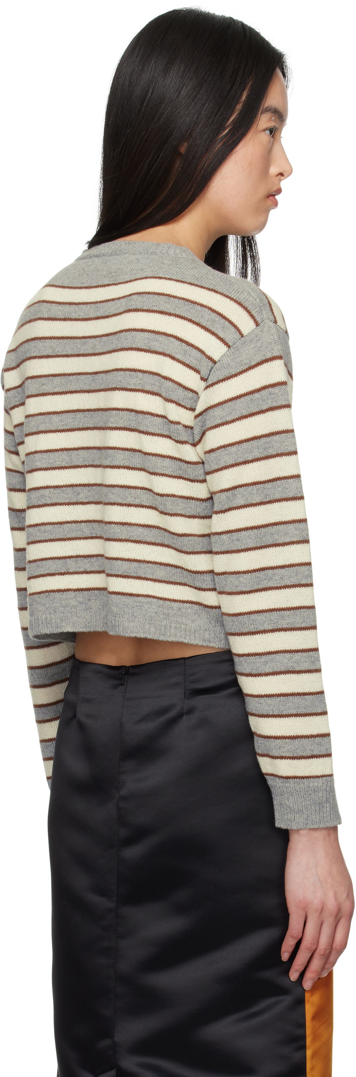 Ashley Williams Gray & Off-White Molly Knit Sweater