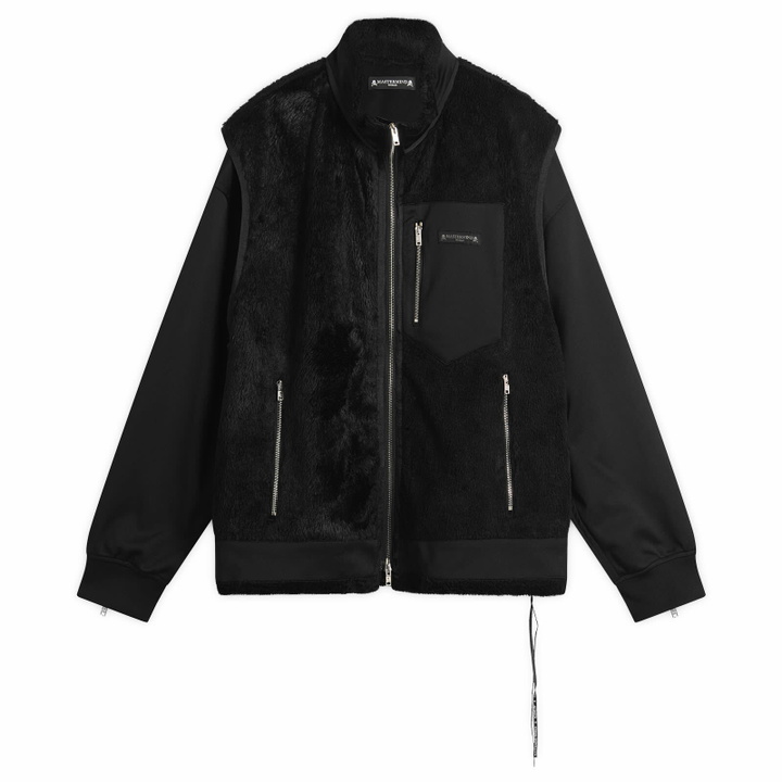 Photo: MASTERMIND WORLD Men's Layered Sherpa Jacket in Black