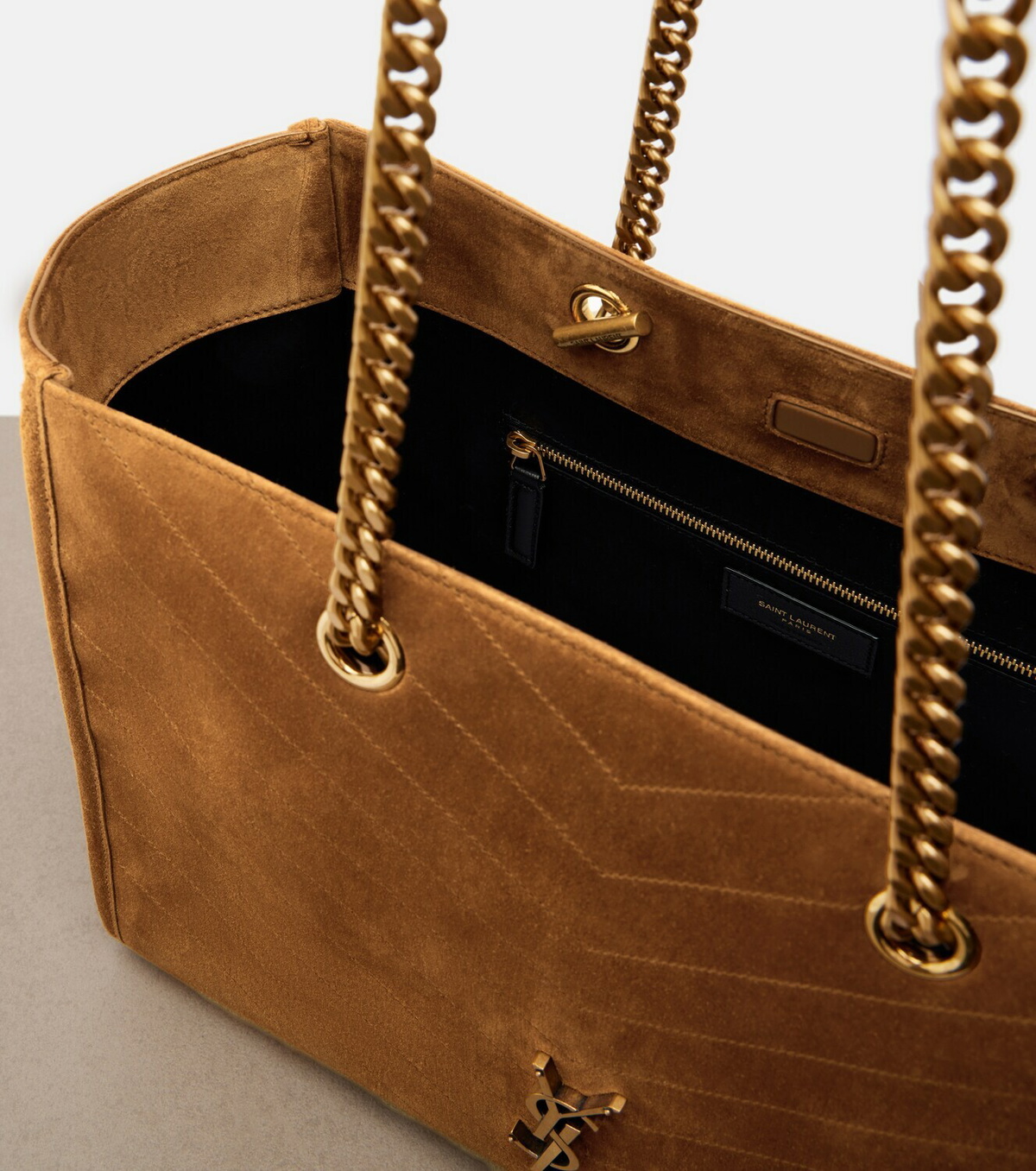 Saint Laurent Niki East/West suede tote bag