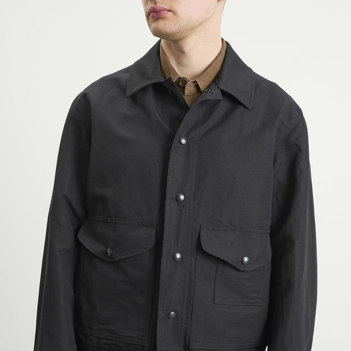 Junya Watanabe MAN Men's Filson Oxford Linen Jacket in Black X Grey