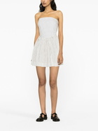 Molly Goddard White Hannah Polka Dot Mini Dress