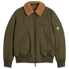 Moncler Men's Maulevrier Bomber Reversible Teddy Jacket in Green