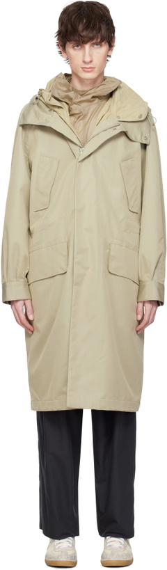 Photo: DOCUMENT Beige Water Repellent Cotton Coat