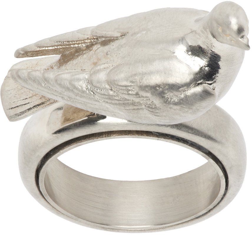 JW Anderson Silver Pigeon Ring