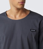 Miu Miu Cotton-blend poplin T-shirt