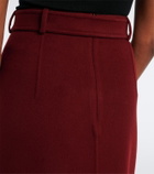 'S Max Mara Belted virgin wool pencil skirt