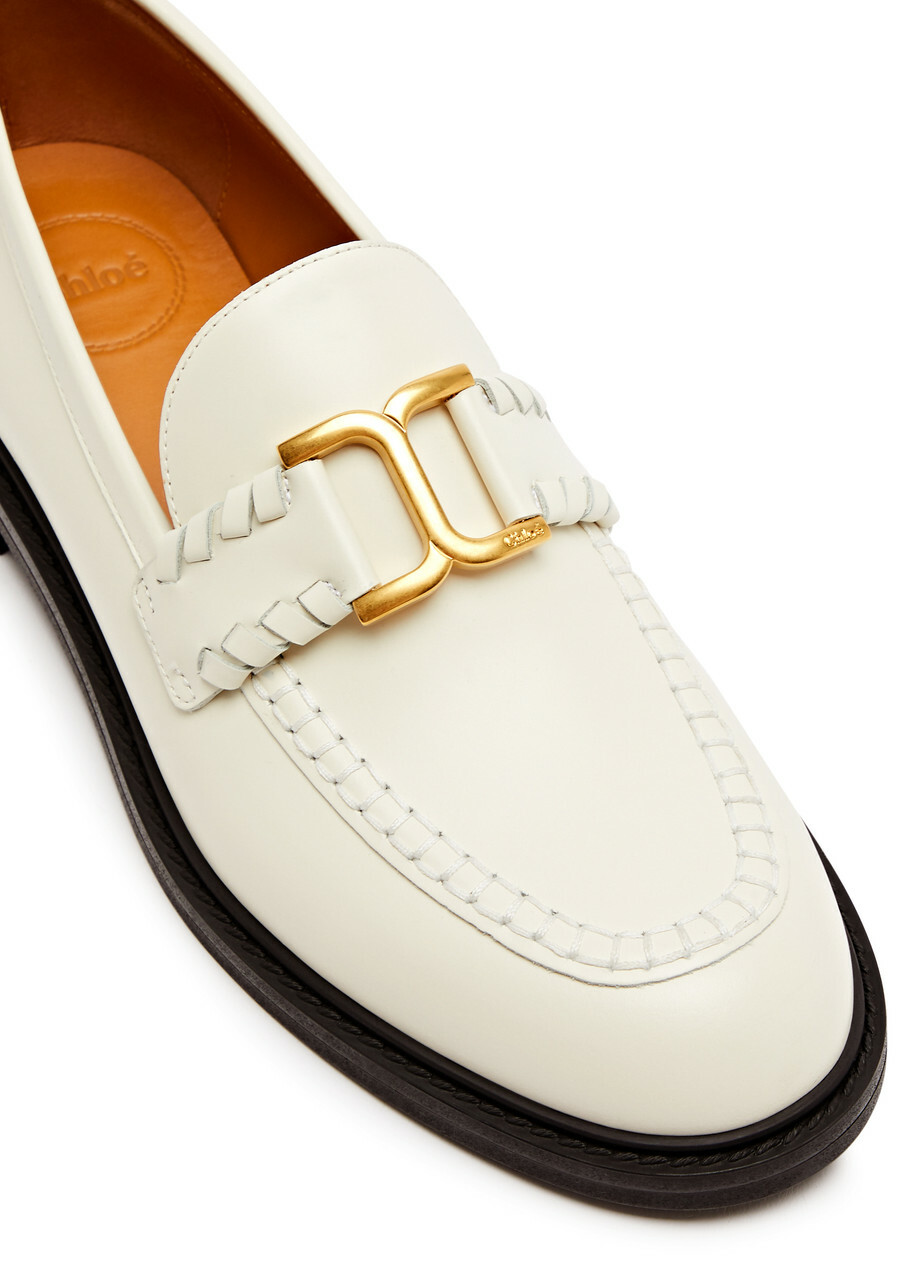 Chloe Marcie Leather Loafers White