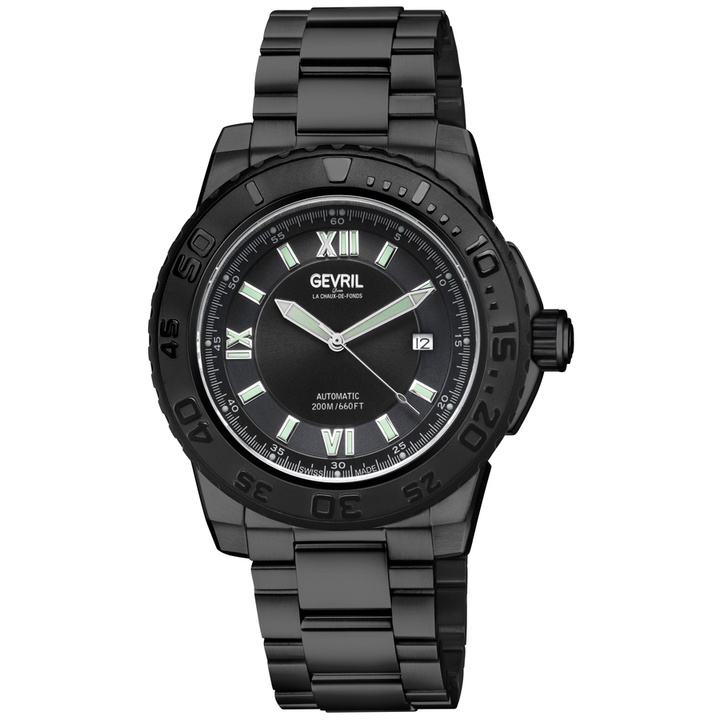 Photo: Gevril Seacloud Automatic Black Dial Mens Watch 31229B