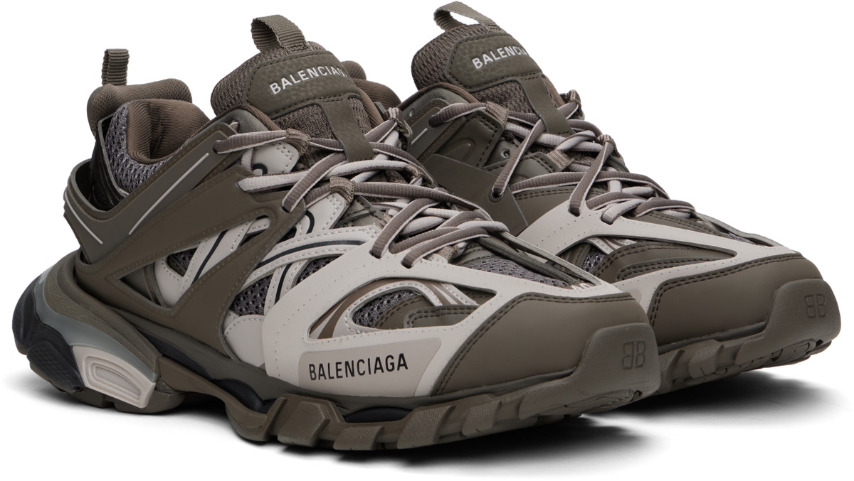 Balenciaga Gray and Brown Sneakers Balenciaga Men main image 4