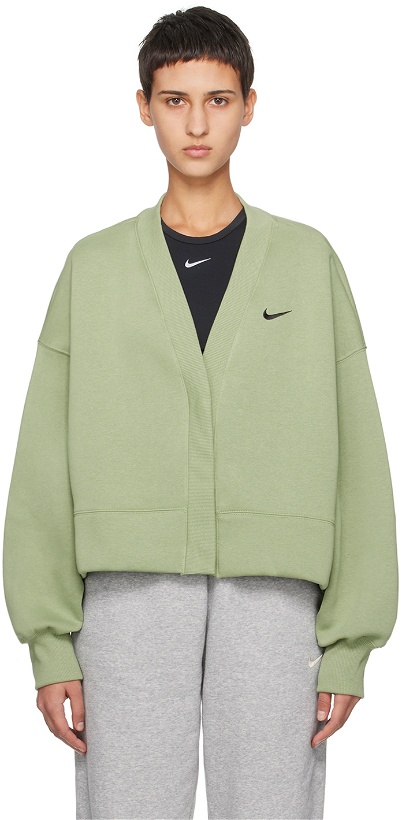 Photo: Nike Green Over-Oversized Cardigan